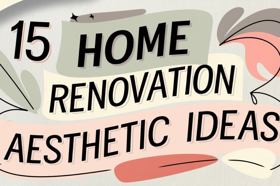 Home Renovation Aesthetic Ideas
