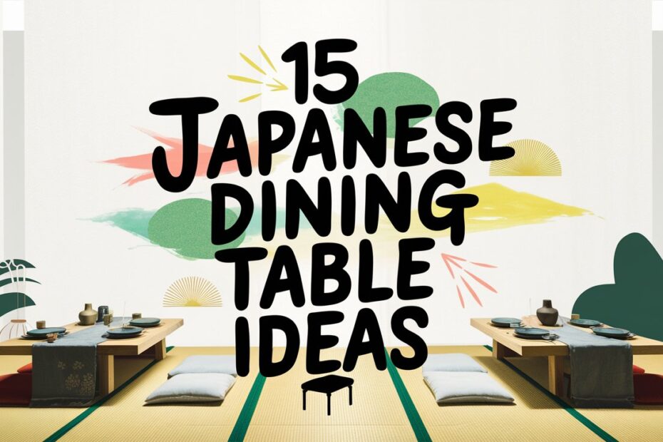 Japanese Dining Table Ideas
