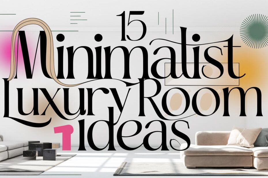 Minimalist Luxury Living Room Ideas