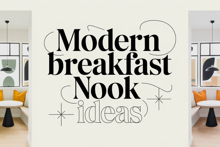 Modern Breakfast Nook Ideas