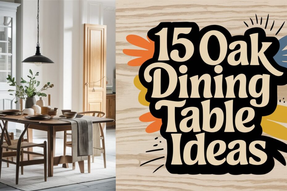 Oak Dining Table Ideas