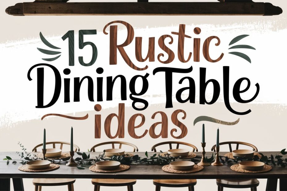 Rustic Dining Table Ideas