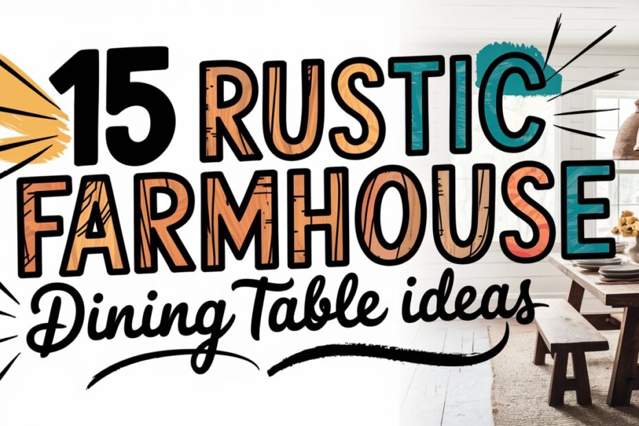 Rustic Farmhouse Dining Table Ideas