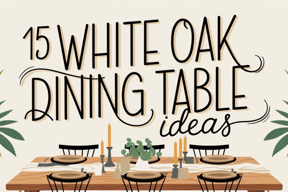 White Oak Dining Table Ideas