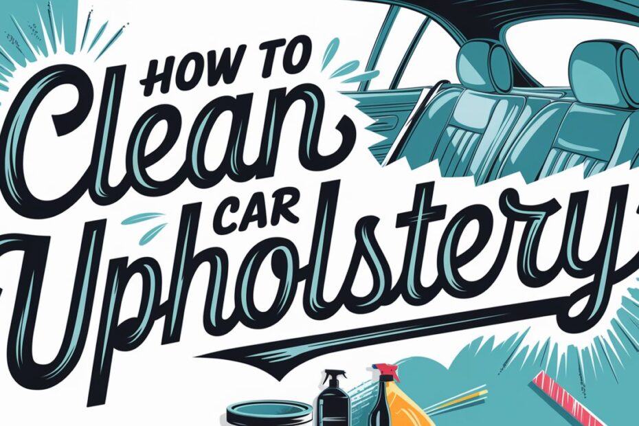 How to Clean Car Upholstery