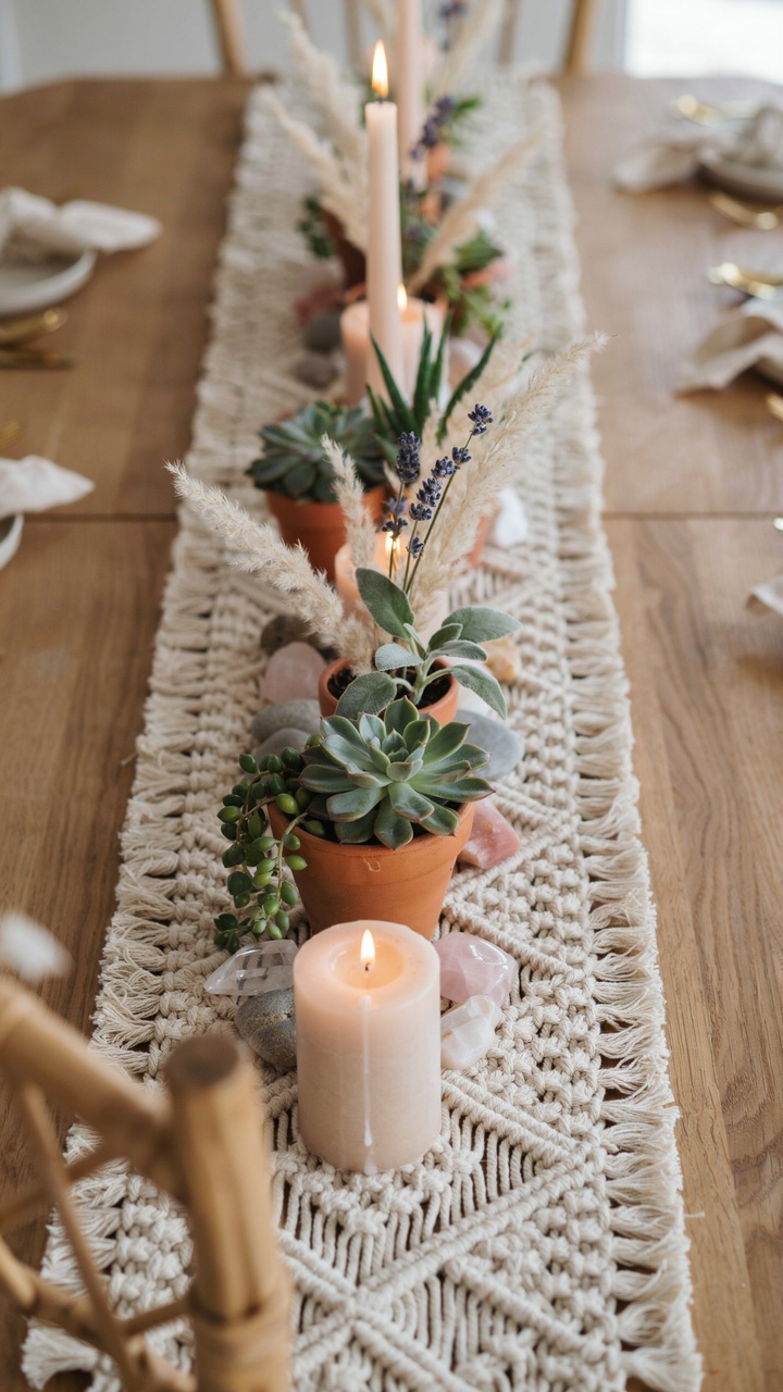 The Bohemian Macramé and Succulent Display