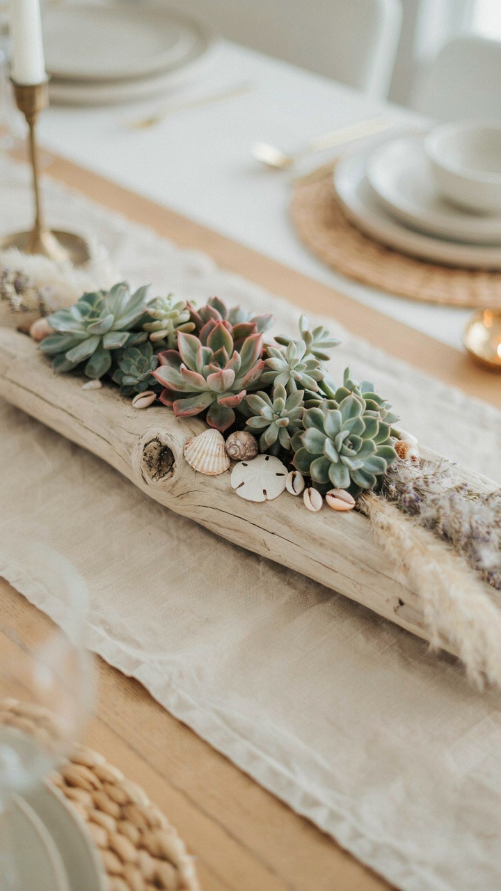 The Driftwood and Succulent Coastal Centerpiece