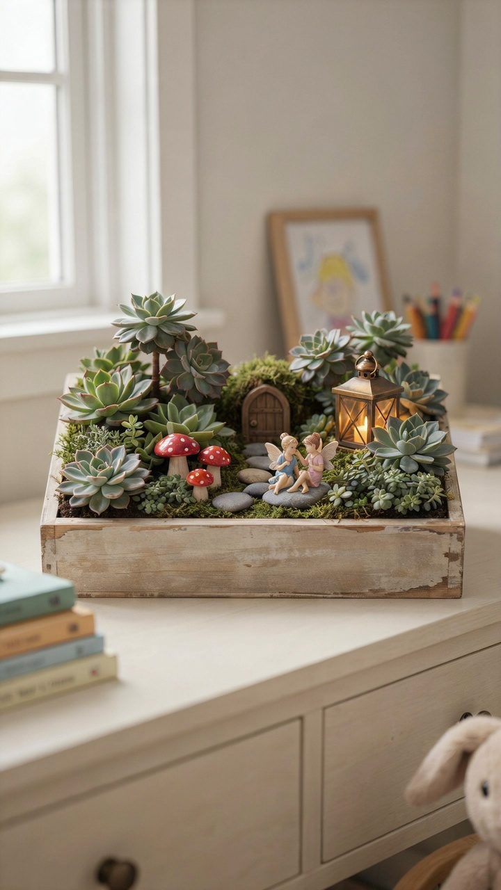 The Fairy Garden Succulent Wood Box