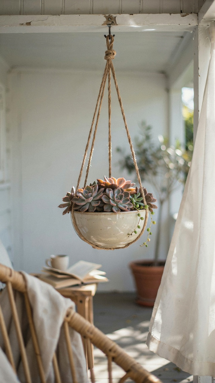The Hanging Shallow Bowl Planter