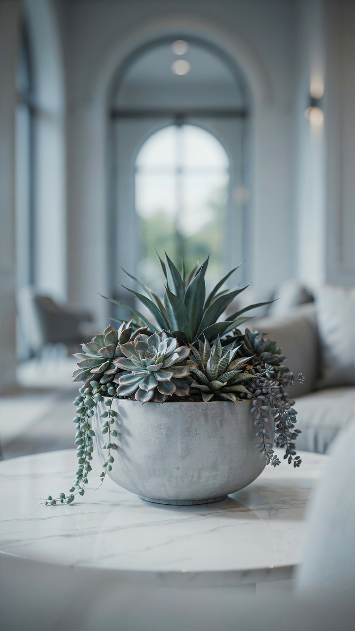 The Monochromatic Silver and Blue Bowl