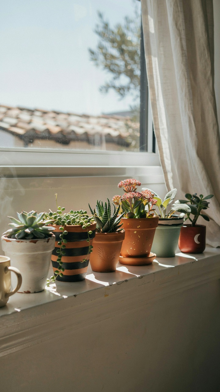 The Painted Terracotta Pot Succulent Garden