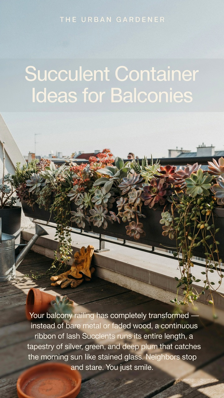 The Railing Planter Box Succulent Garden