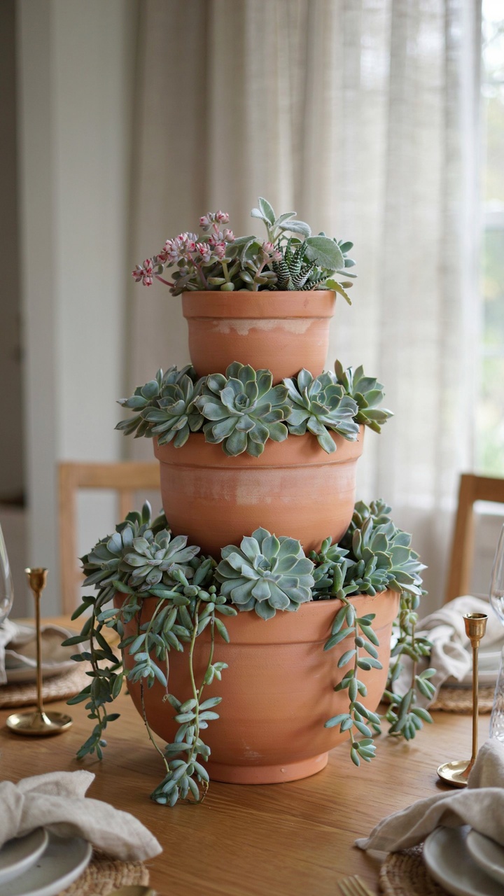 The Stacked Terracotta Pot Tower