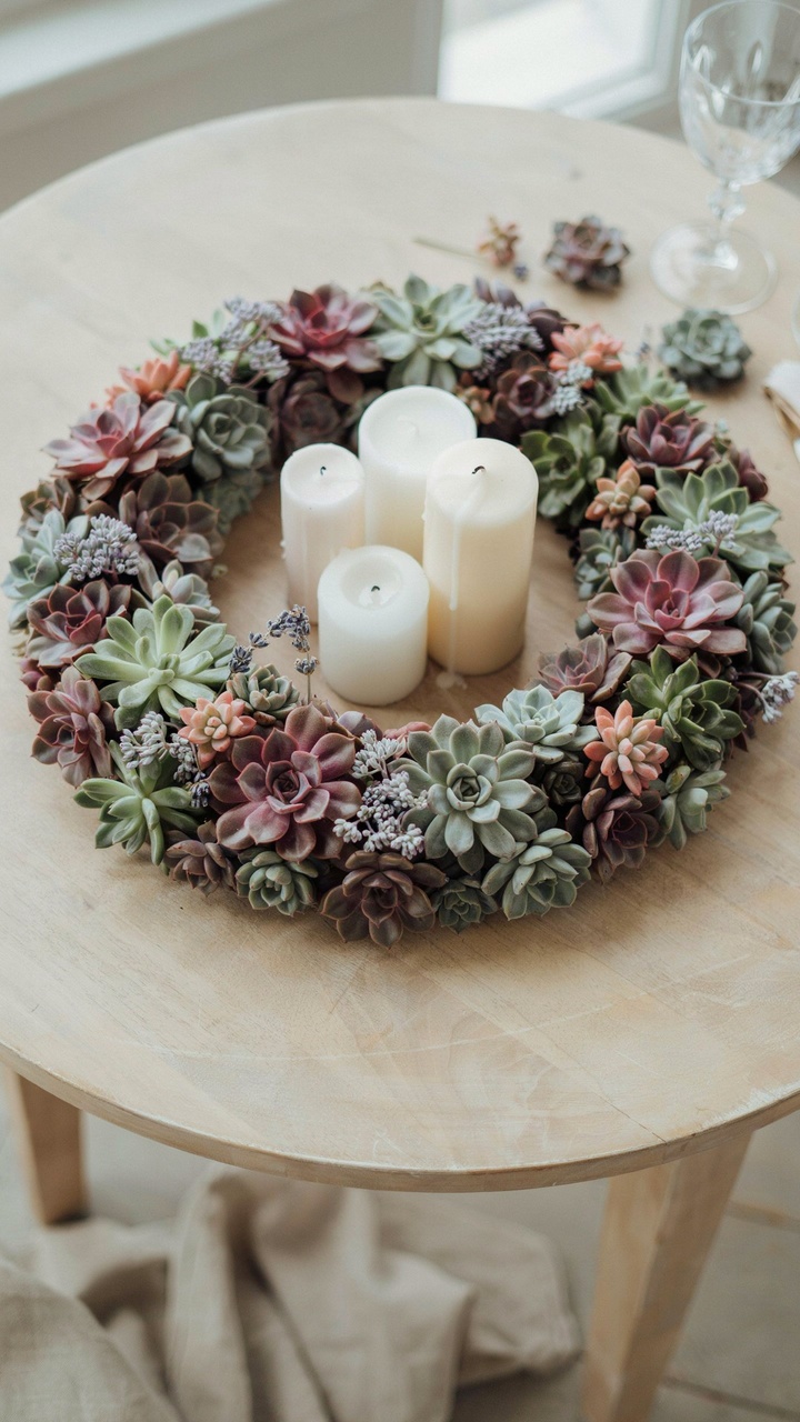 The Succulent Wreath Centerpiece